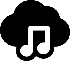 Downloaded Music Cloud Sticker Svg Vector, Free Vectors File